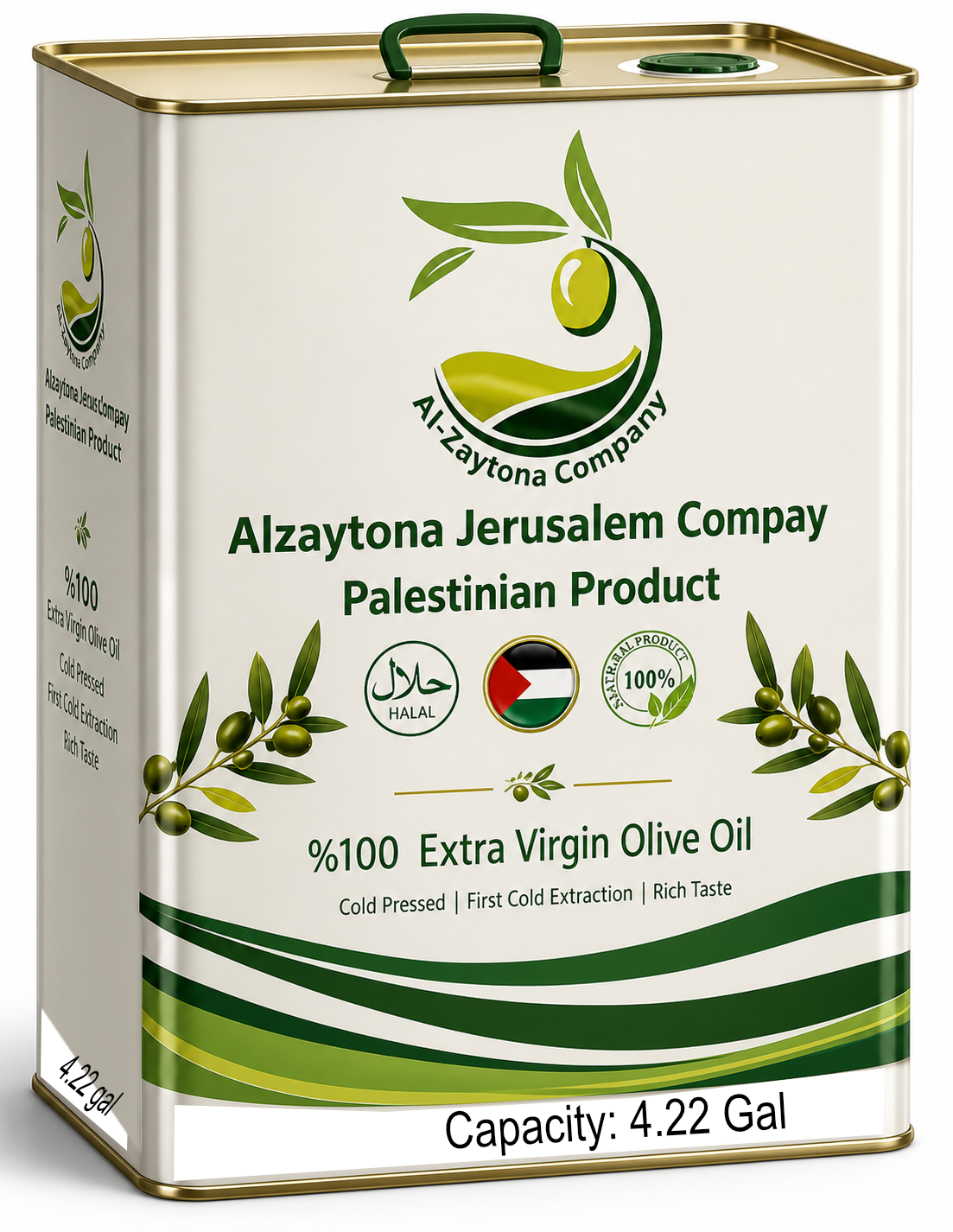 ALZAYTONA, EXTRA VIRGIN OLIVE OIL 16LT (4.22 GAL)